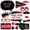 Big Dot of Happiness Reunited Red - School Class Reunion Party Photo Booth Props Kit - 20 Count